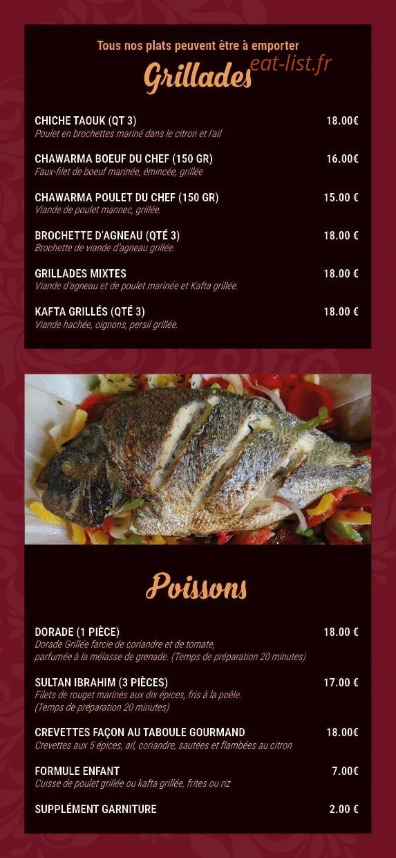 Au Taboulé Gourmand — carte page 5