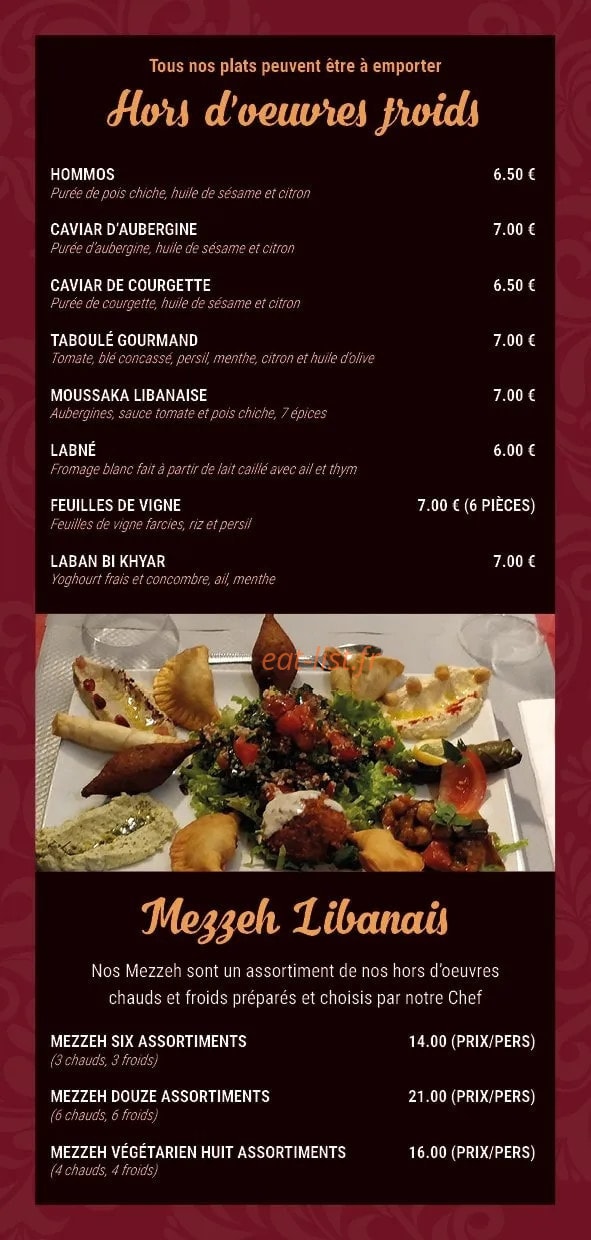 Au Taboulé Gourmand — carte page 3