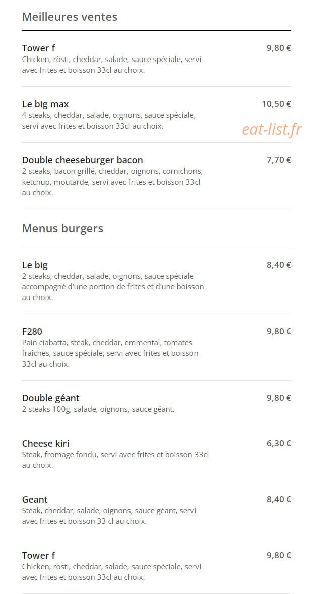 Bé Burge — carte page 1
