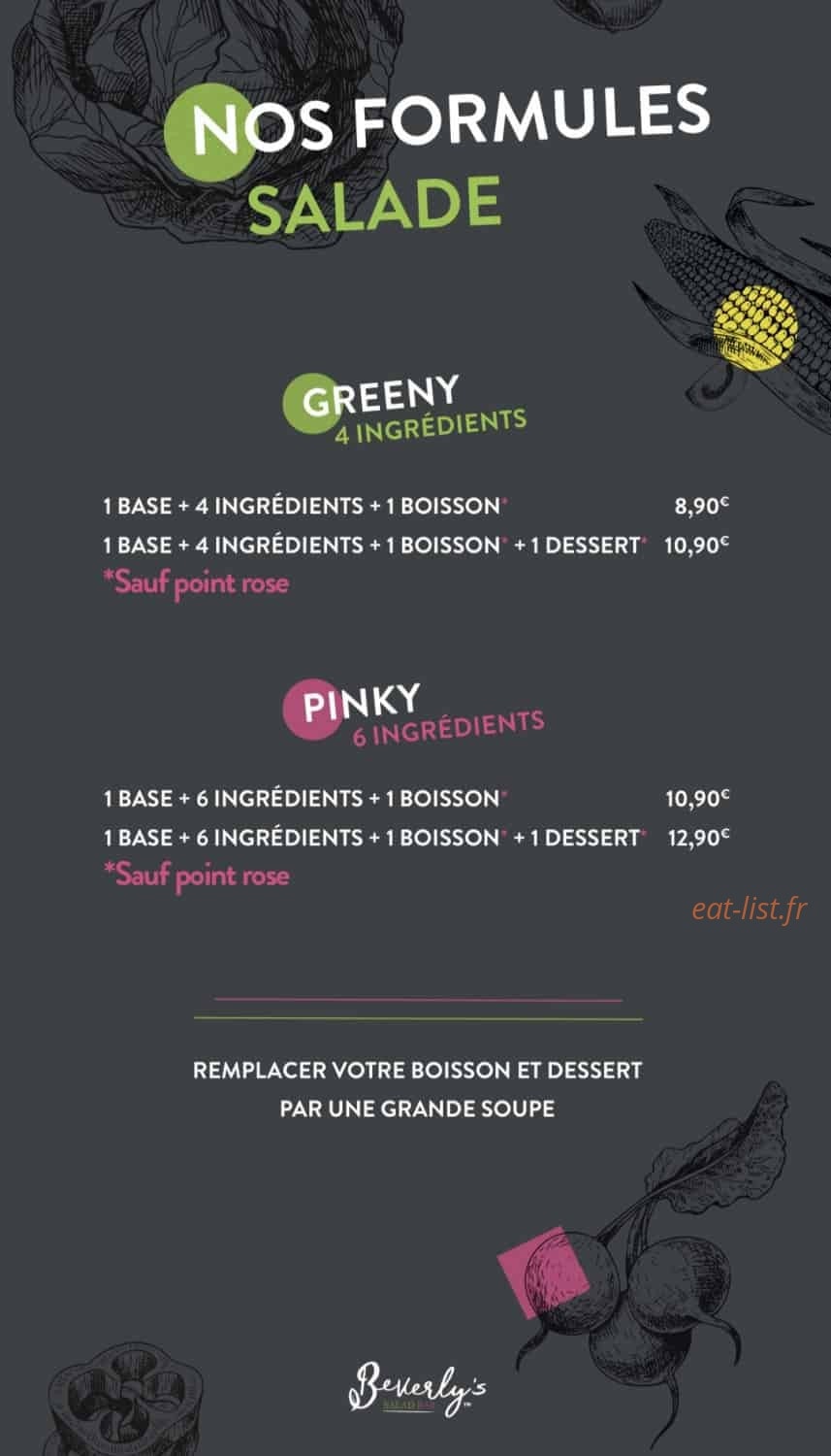 Beverly’s Salad Bar — carte page 2