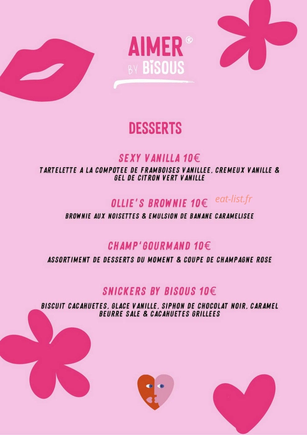 Bisous — carte page 2