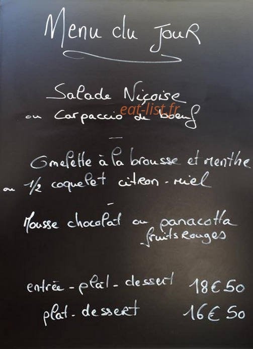 Bistrot des Remparts — carte page 1