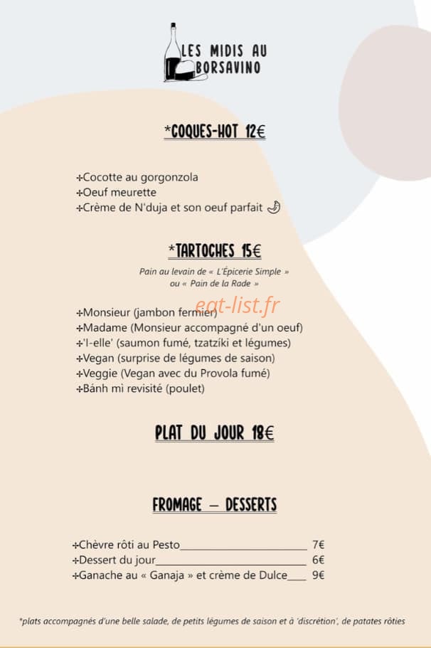 BorsaVino — carte page 1