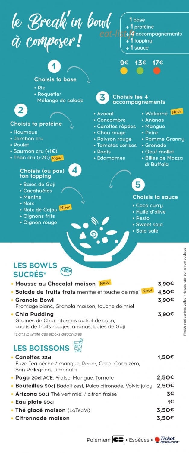 Break'In Bowl — carte page 3