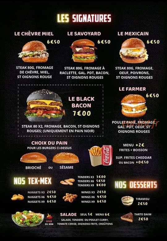 Burger Avenue — carte page 4