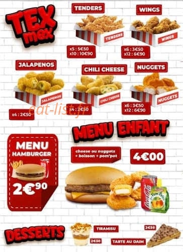 Burger Drive — carte page 6