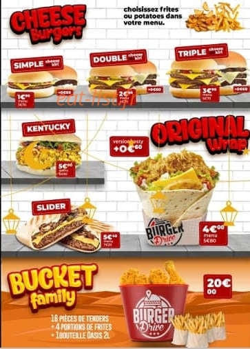 Burger Drive — carte page 3