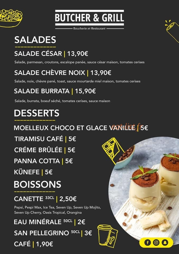 Butcher and Grill — carte page 4