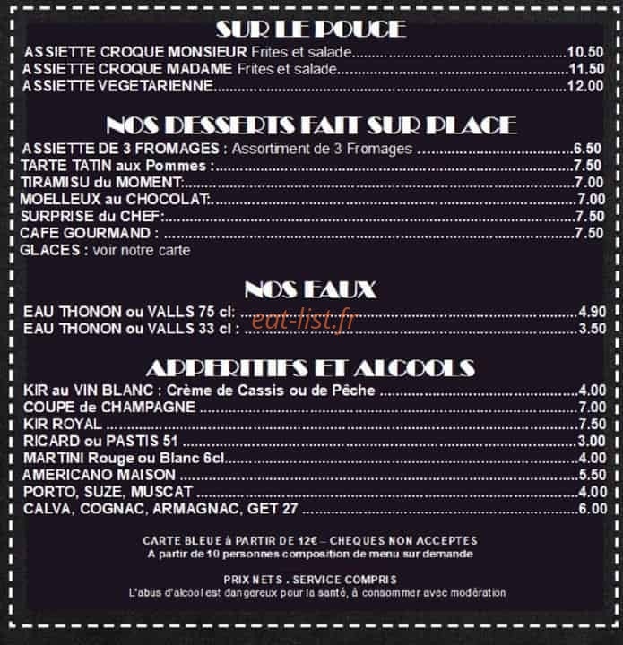 Café de la gare — carte page 2