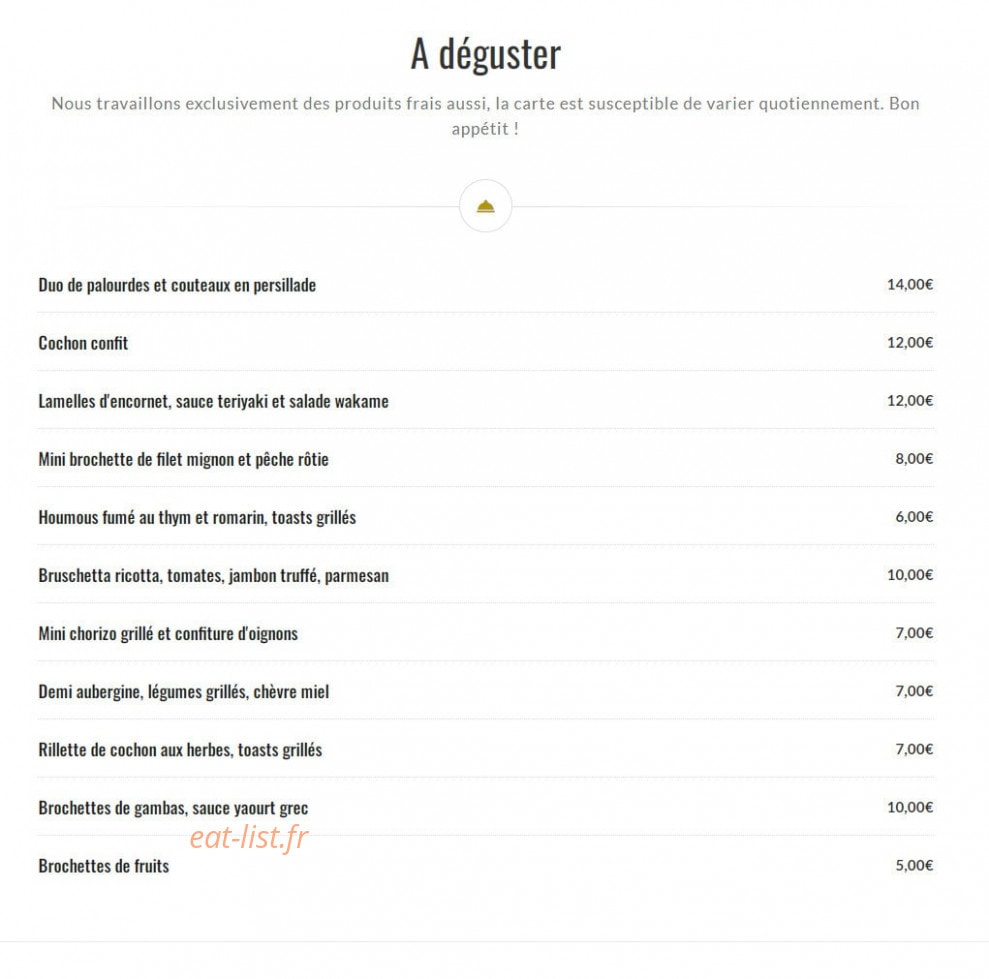 Café toulonnais — carte page 1