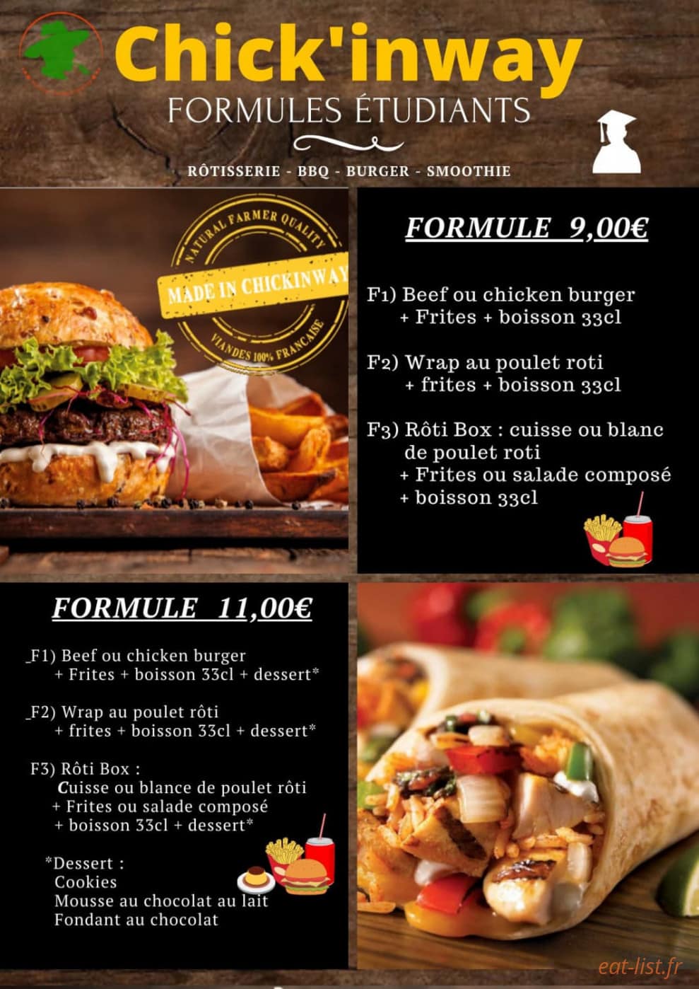 Chick'inway — carte page 7