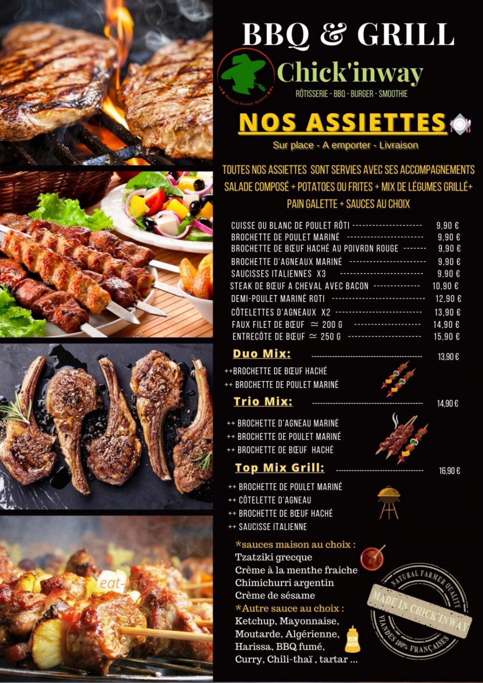 Chick'inway — carte page 3