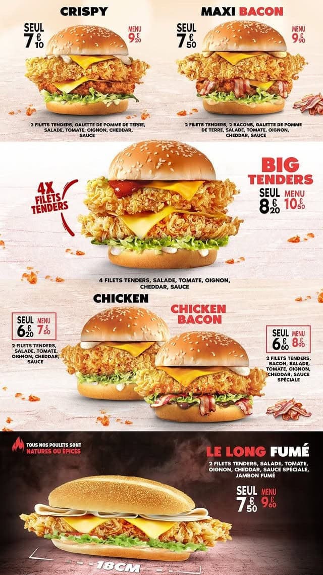 Chicken drive — carte page 2