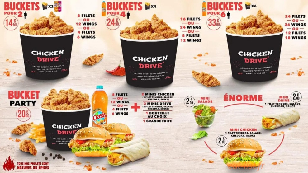 Chicken Drive — carte page 2