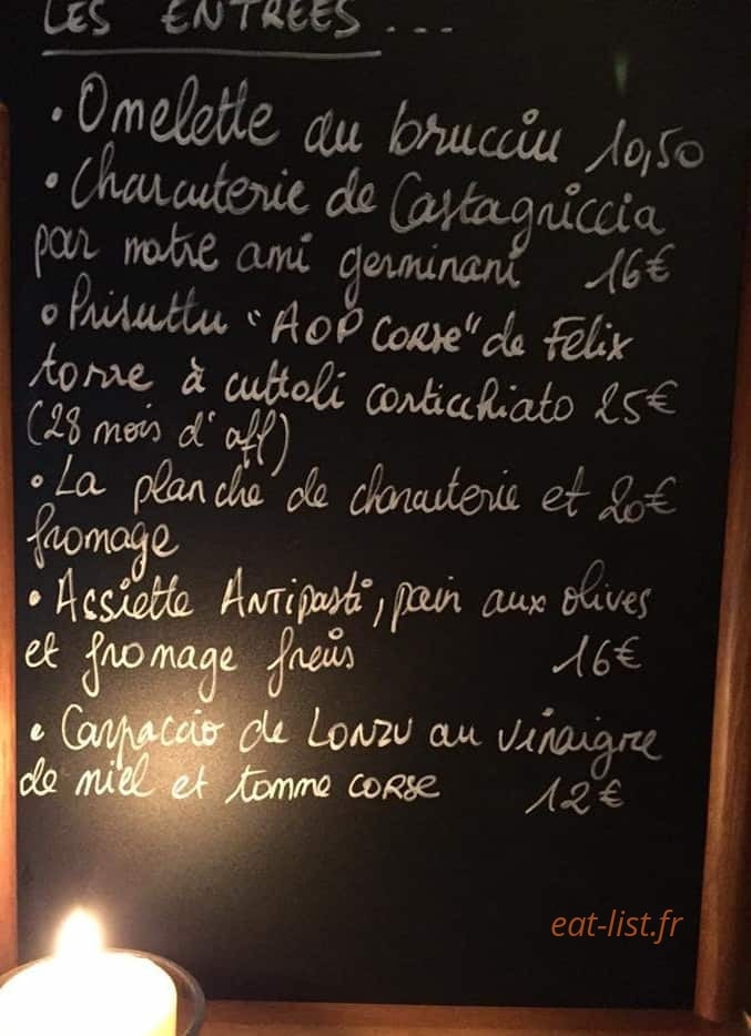 Comptoir corse — carte page 1