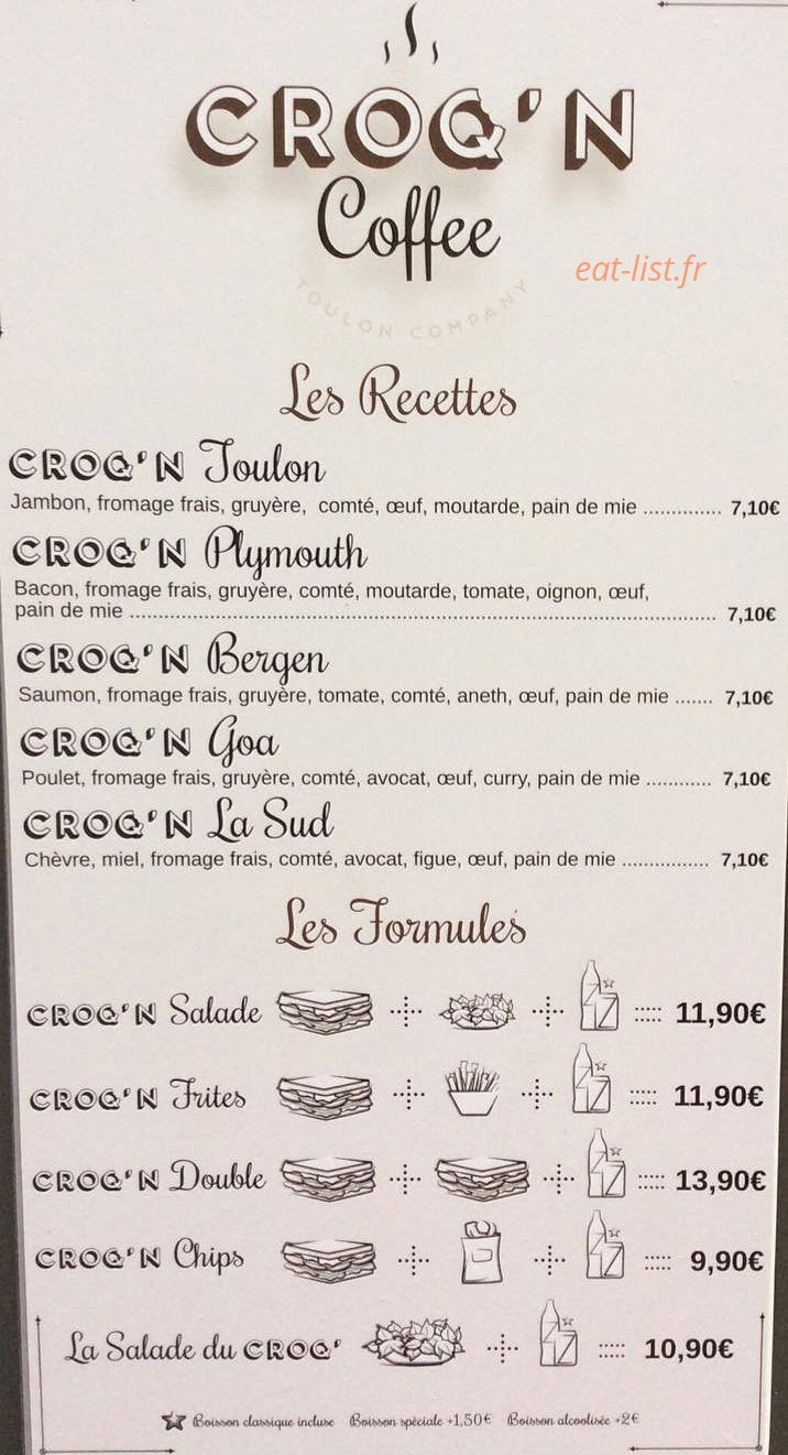 CroqnCoffee — carte page 1