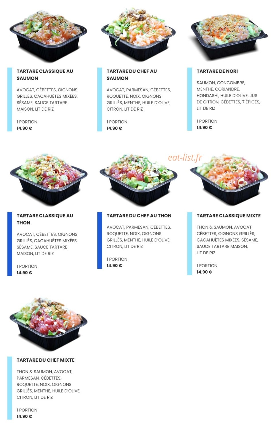 Easy Sushi — carte page 13