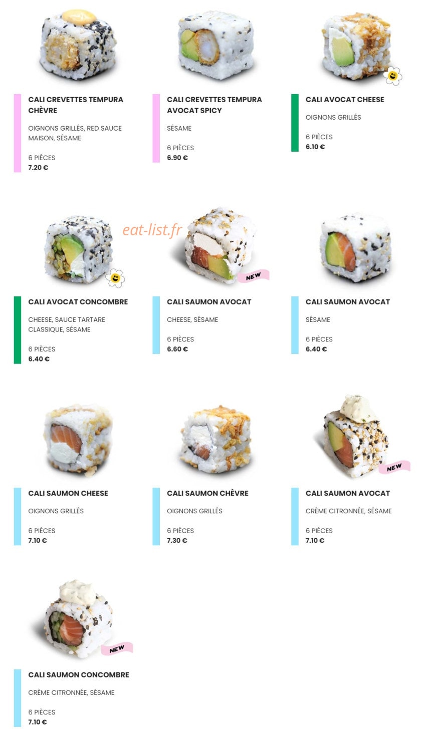 Easy Sushi — carte page 6