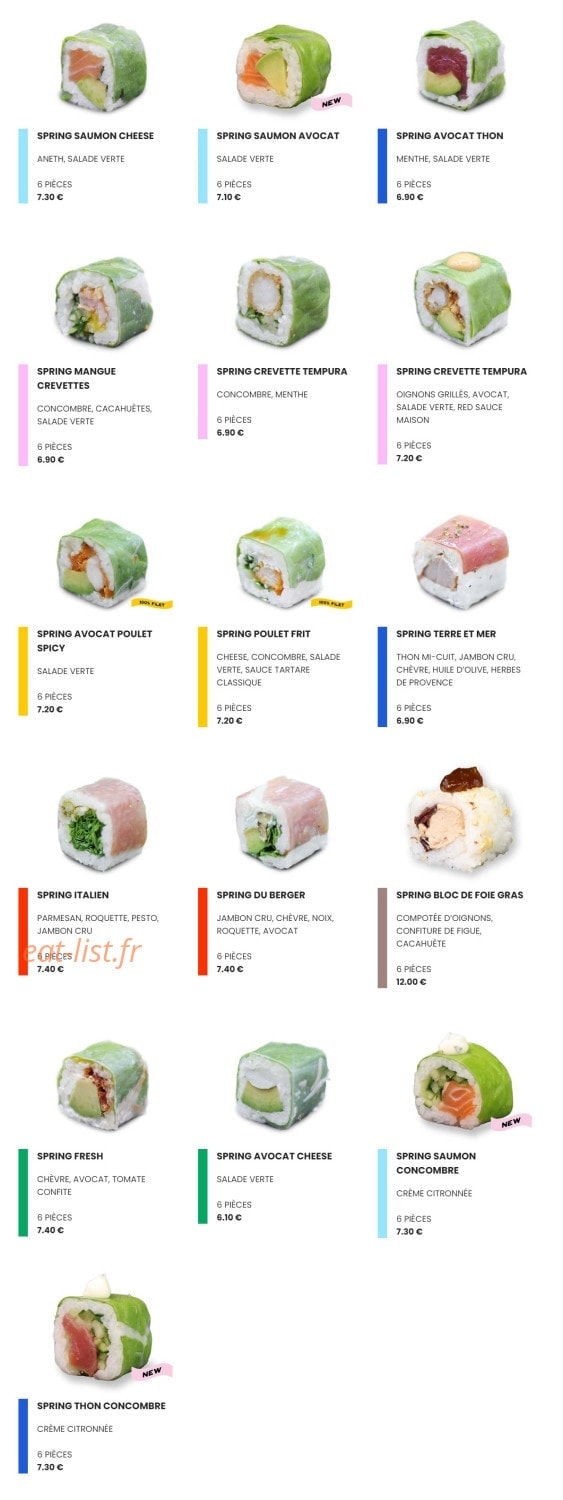 Easy Sushi — carte page 8