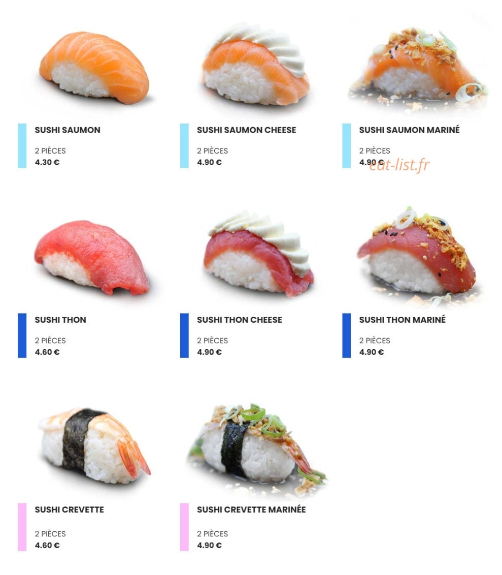 Easy Sushi — carte page 2
