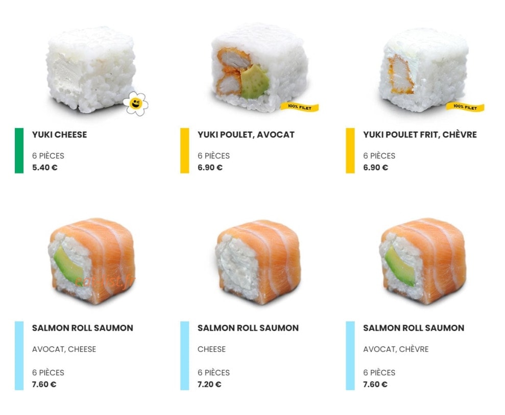 Easy Sushi — carte page 9