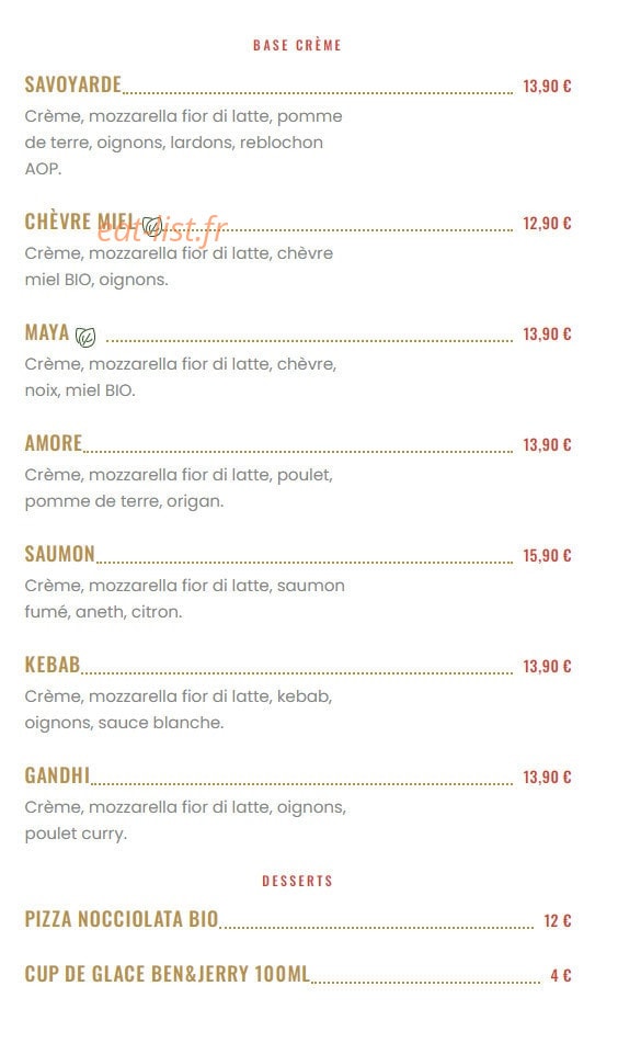 Felicita Pizza — carte page 2