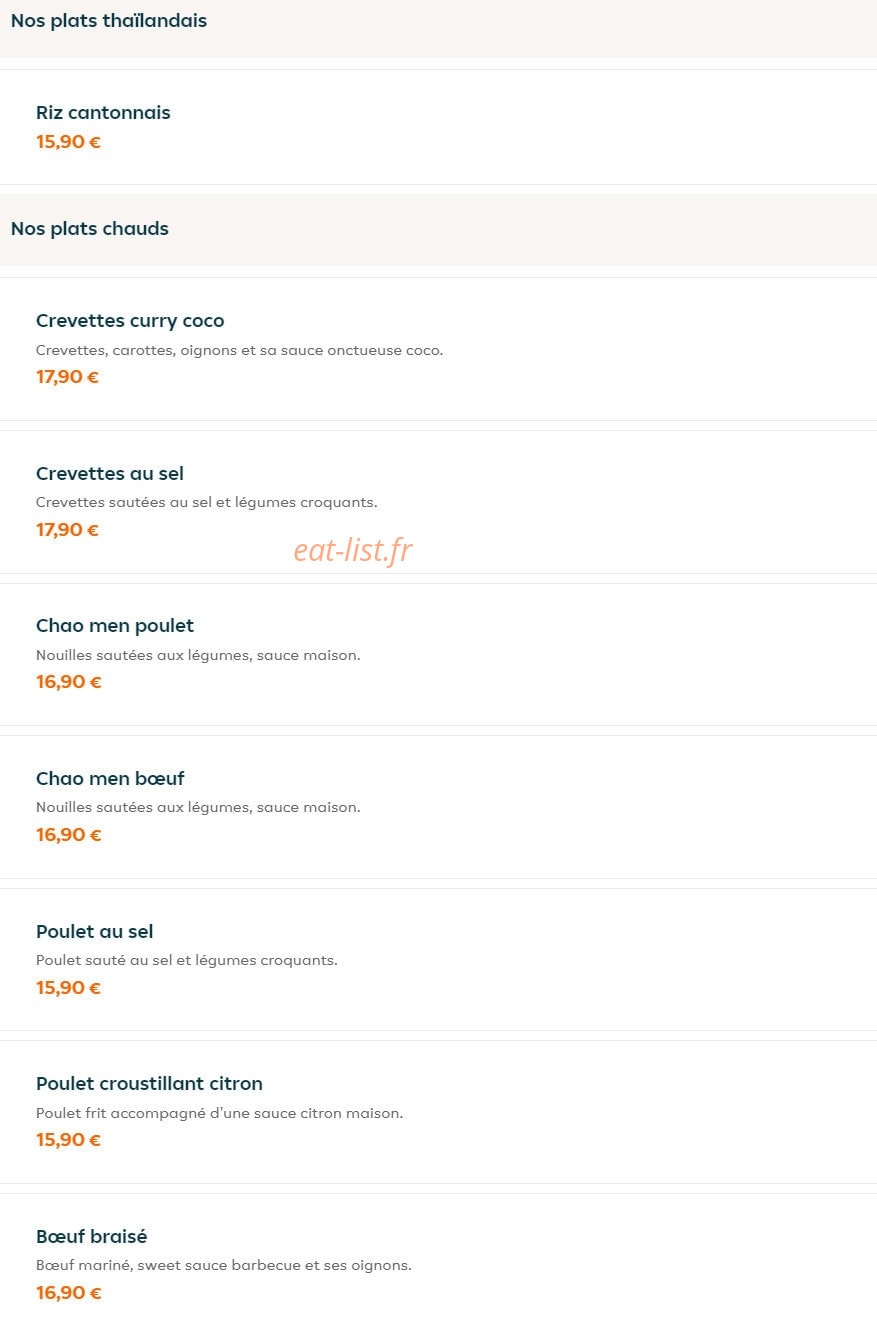 Fenua Food — carte page 1