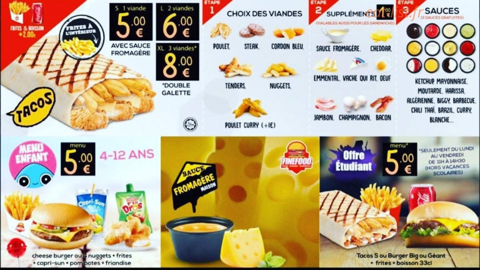 Fine food — carte page 1