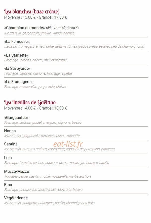 Gaetano — carte page 2