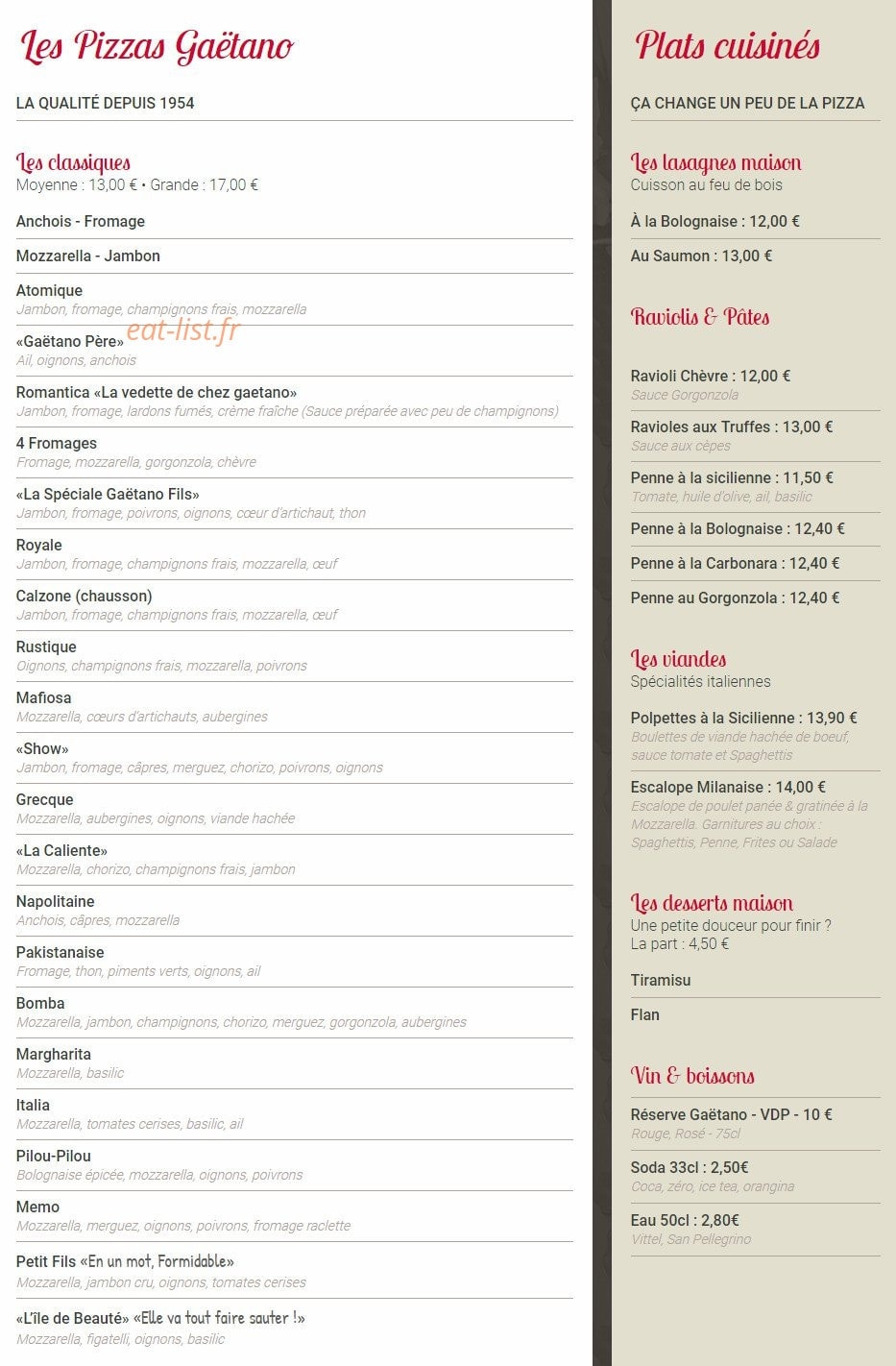 Gaetano — carte page 1