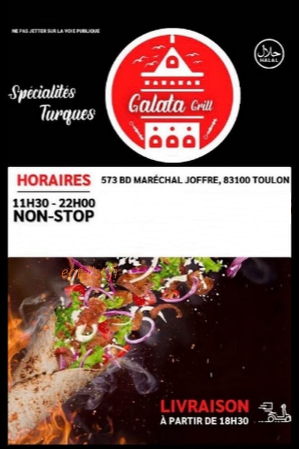 GalataGrill — carte page 1