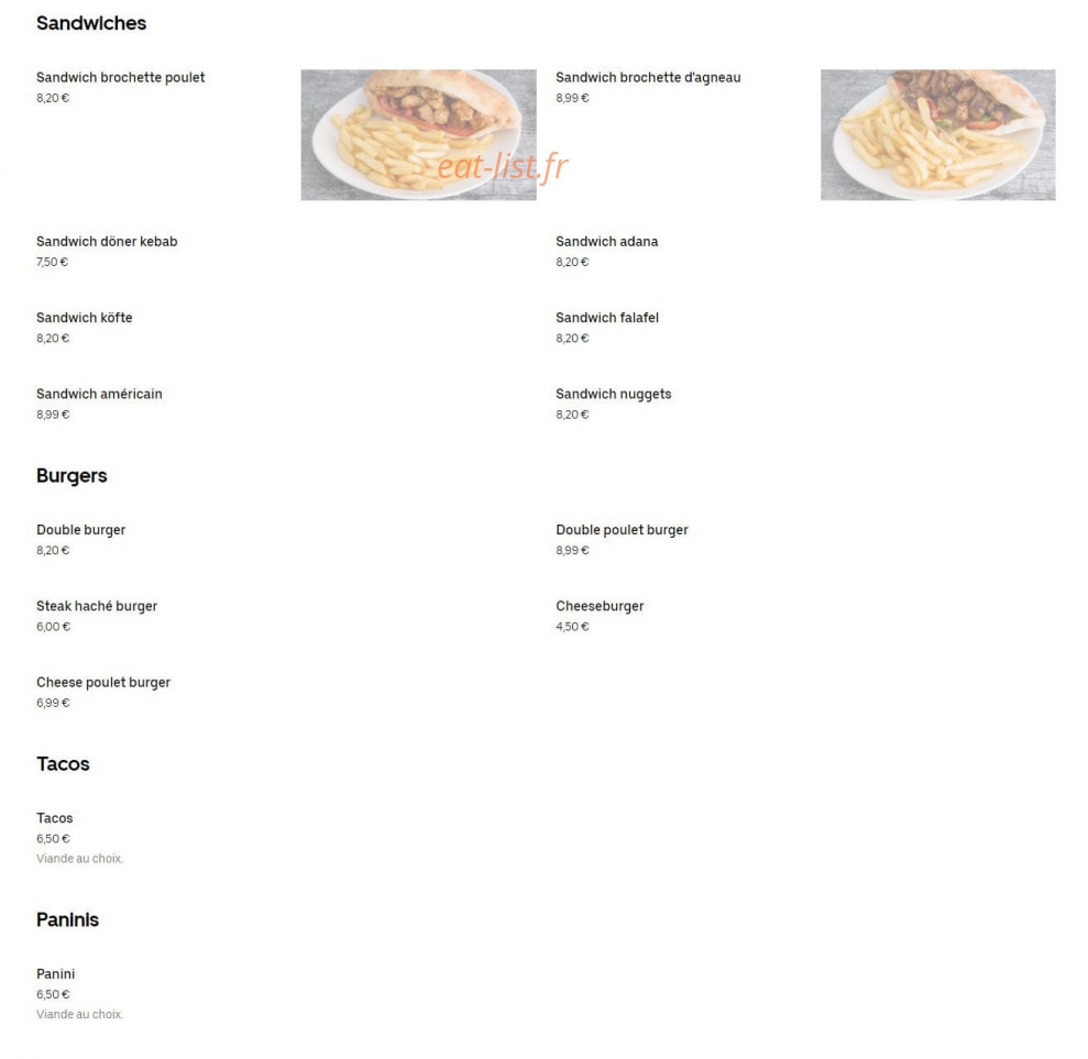 Istanbul grill — carte page 2