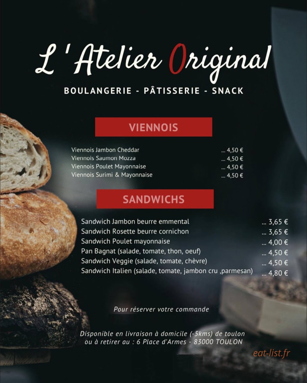 L’Atelier Original — carte page 1