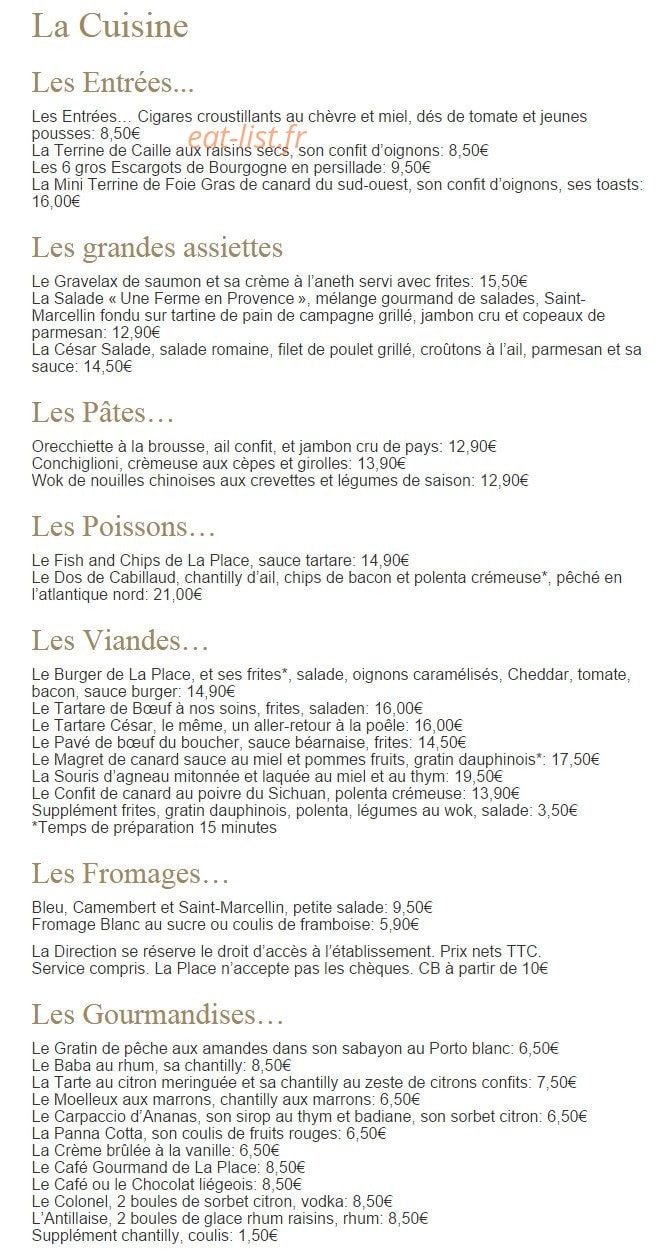 La Place — carte page 1