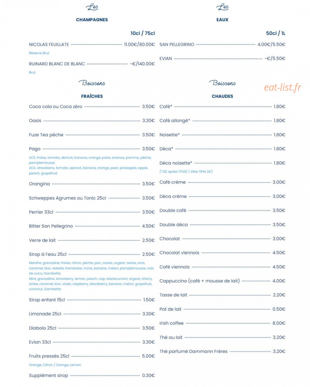 Le Bistrot du Port — carte page 6