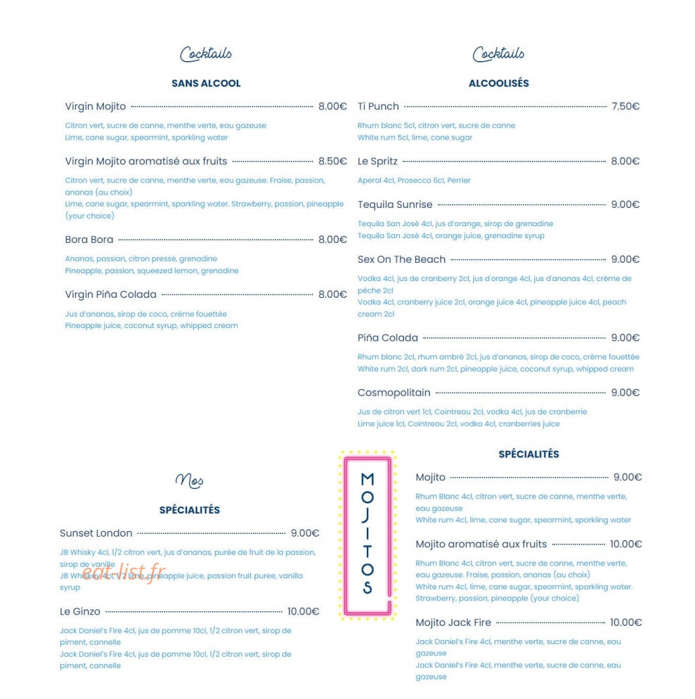 Le Bistrot du Port — carte page 8