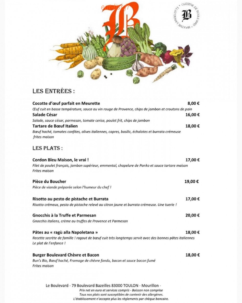 Le Boulevard — carte page 1