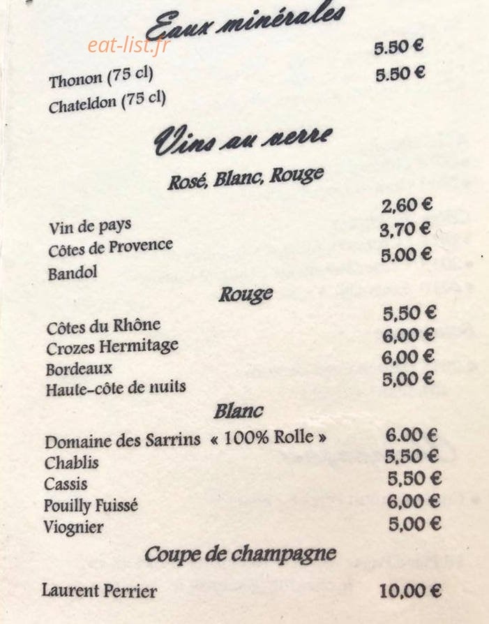 Le Chantilly — carte page 4