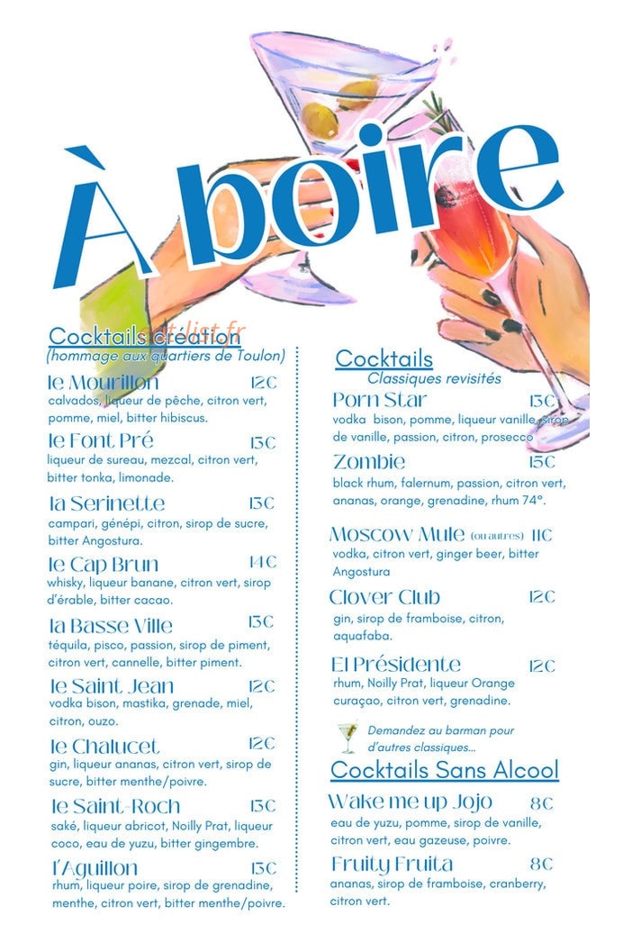 Le Coquetèle — carte page 3