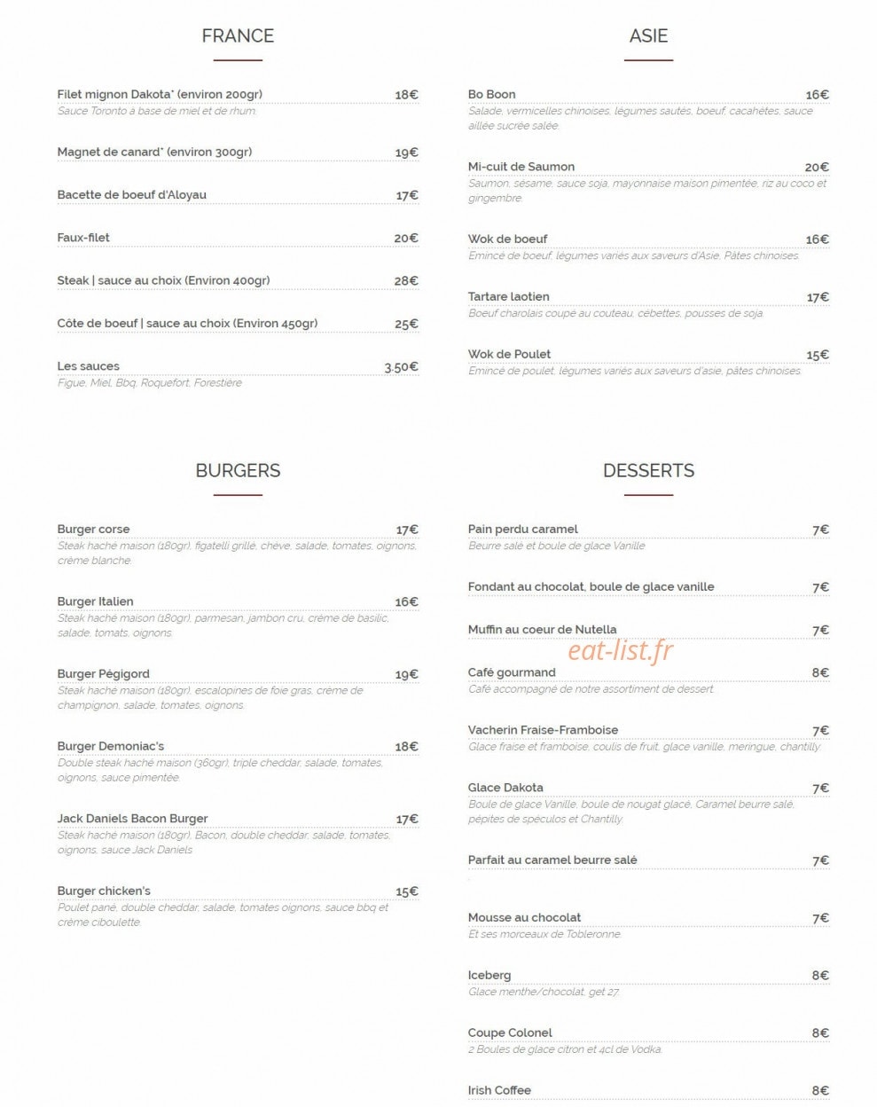 Le Dakota — carte page 2