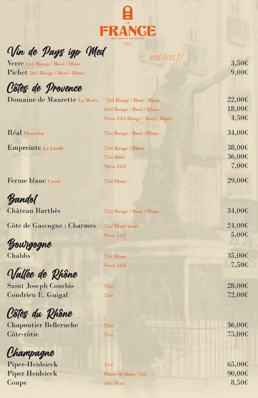 Le France — carte page 10