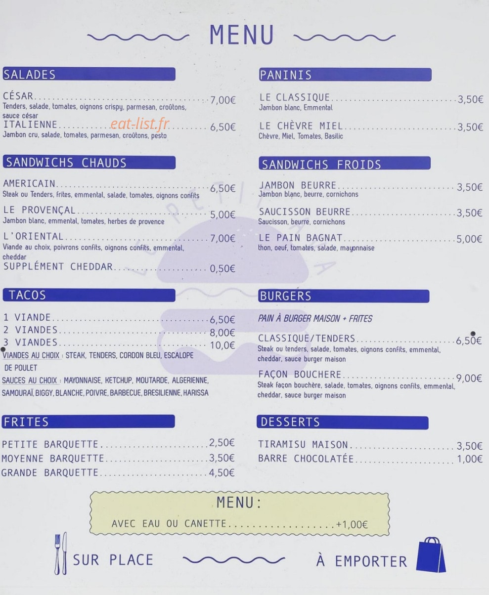 Le Petit Ava — carte page 1