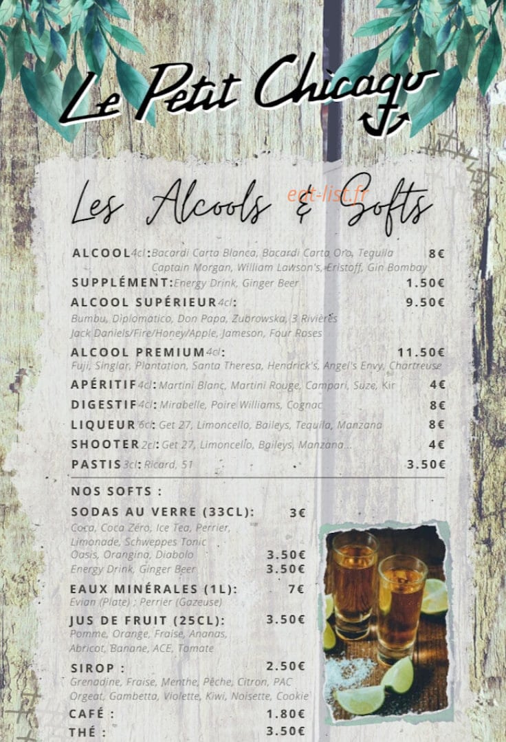 Le Petit Chicago — carte page 2