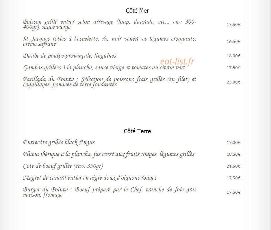 Le Pointu — carte page 2