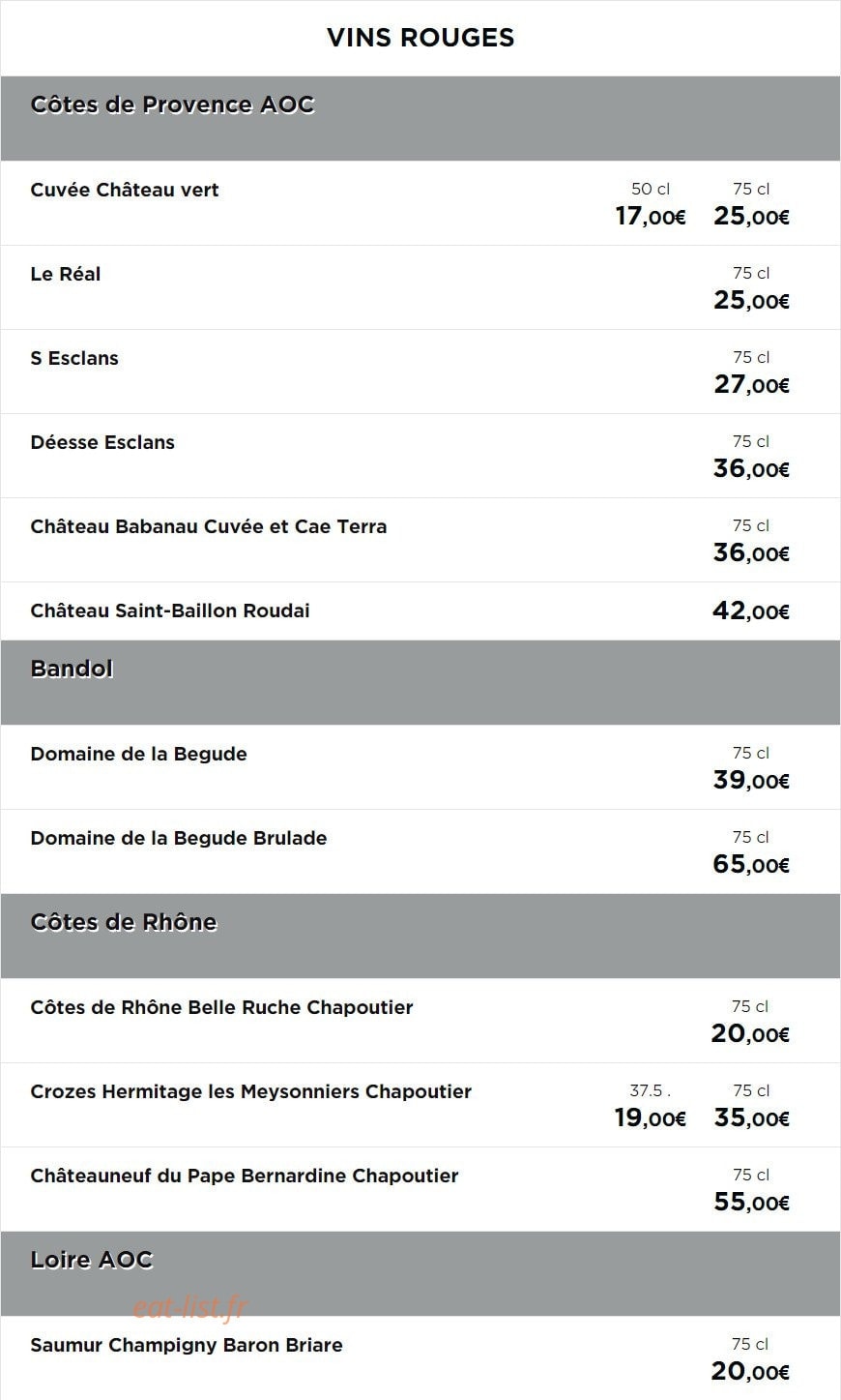 Le Zinc — carte page 12