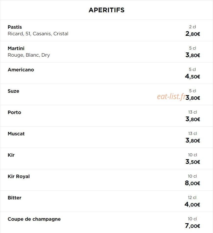 Le Zinc — carte page 7