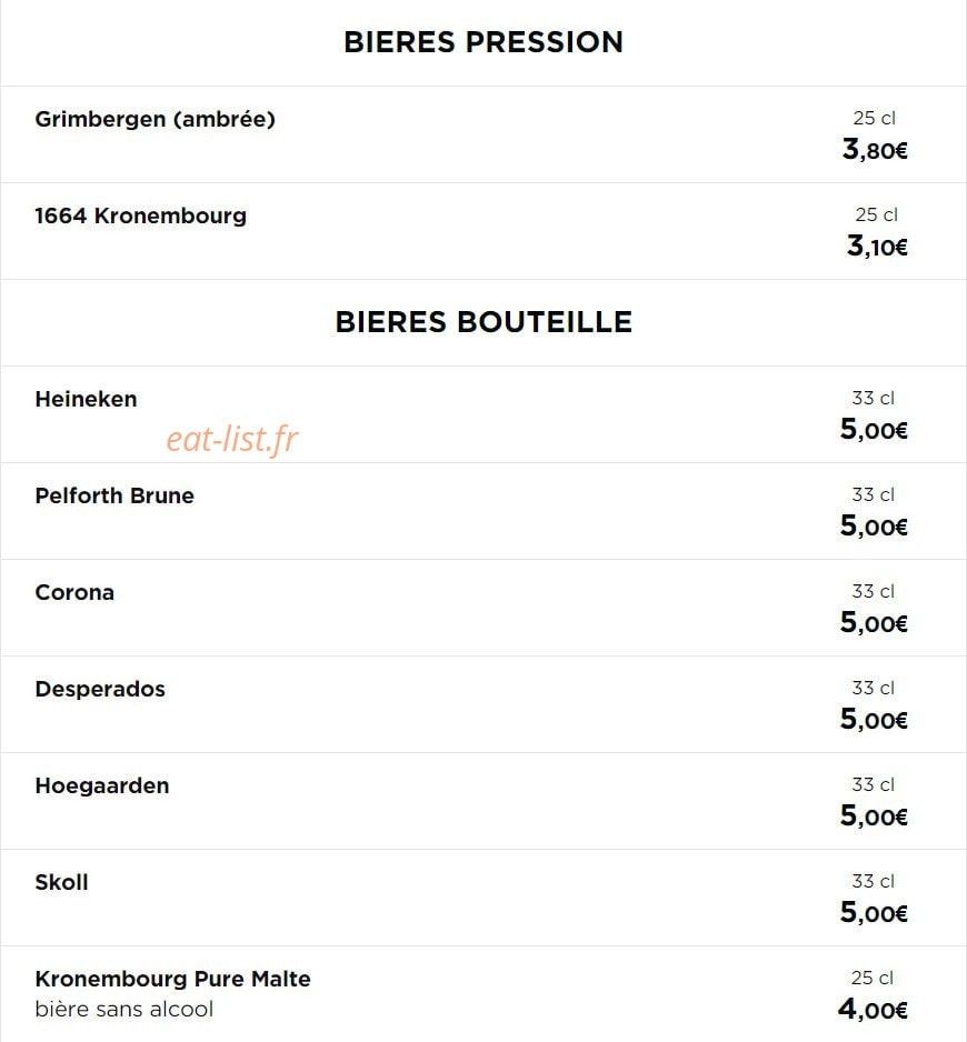 Le Zinc — carte page 6