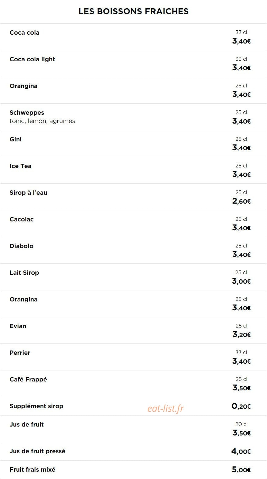 Le Zinc — carte page 5