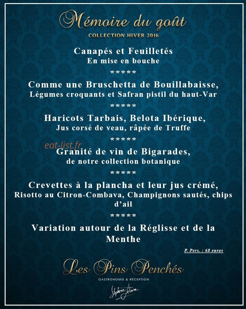 Les Pins Penchés — carte page 1