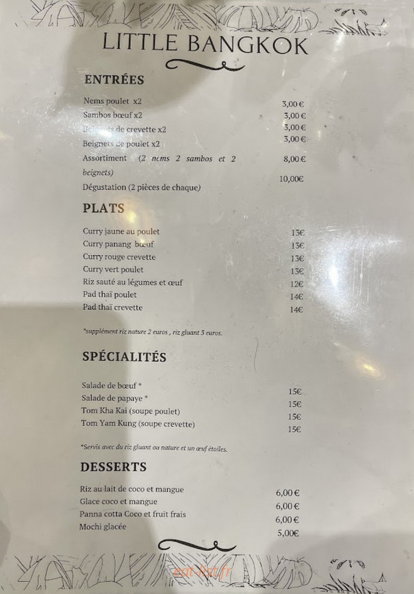 Little Bangkok — carte page 1